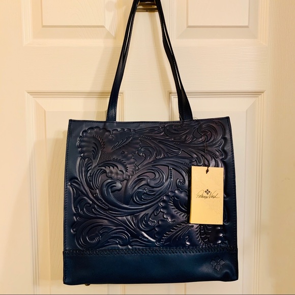 Patricia Nash Handbags - Patricia Nash Toscano Tooled Denim Blue Tote Bag